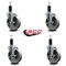 Service Caster 5'' Semi Steel Swivel 1-1/4'' Expanding Stem Caster Set with Brake, 4PK SCC-EX20S515-SSR-TLB-114-4 - alternate 2